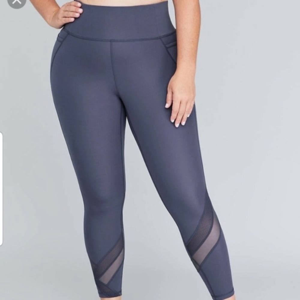 Lane Bryant Livi Active Capri Slate Blue Legging Size 14/16